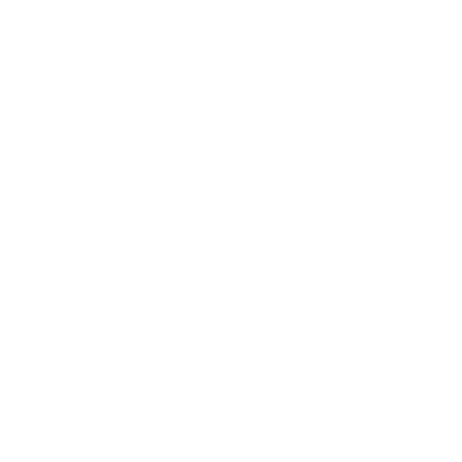Brutalist Candle Flame Logo #ffffff