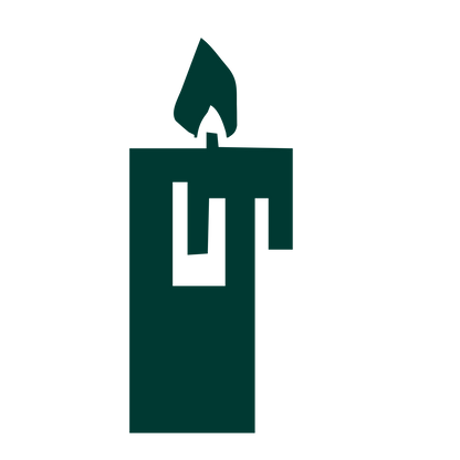 Brutalist Candle Flame Logo #003932