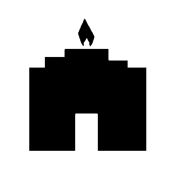 Brutalist Candle Building Logo
