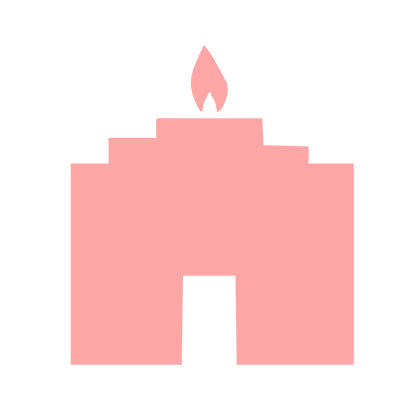 Brutalist Candle Building Logo #ffa6a6