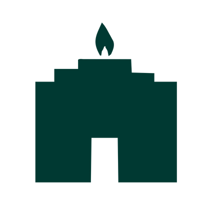 Brutalist Candle Building Logo #003932