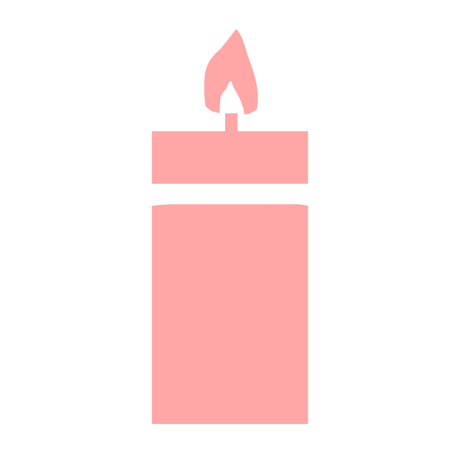 Solid Block Candle Logo #ffa6a6