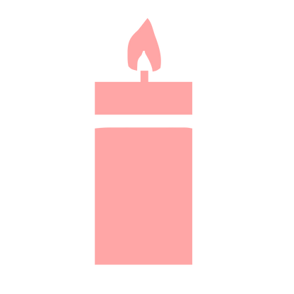 Solid Block Candle Logo #ffa6a6