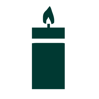 Solid Block Candle Logo #003932