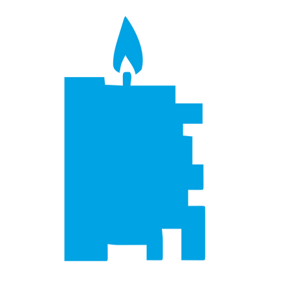 Brutalist Candle Block Logo #00a3e4
