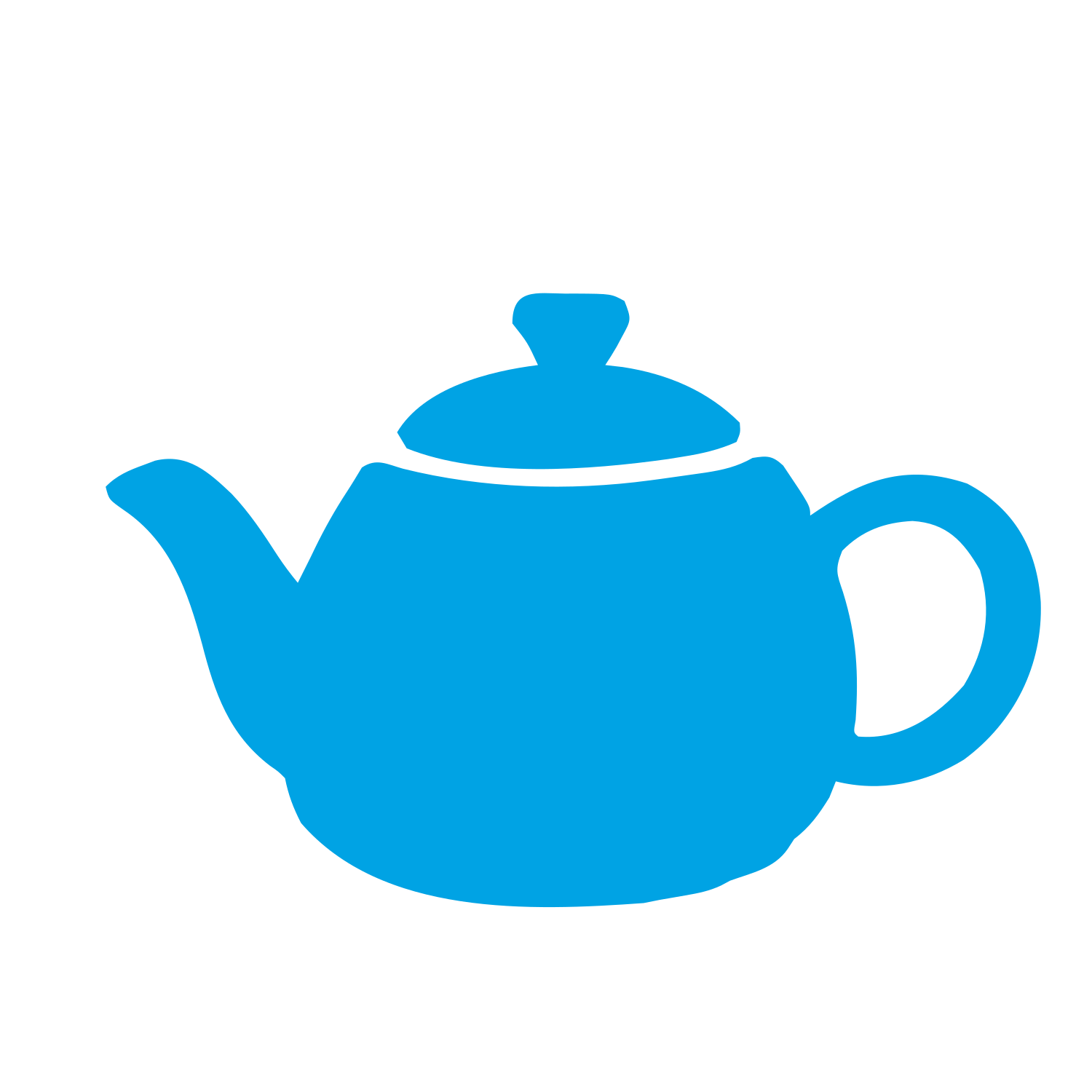 Teapot Silhouette Logo #00a3e4