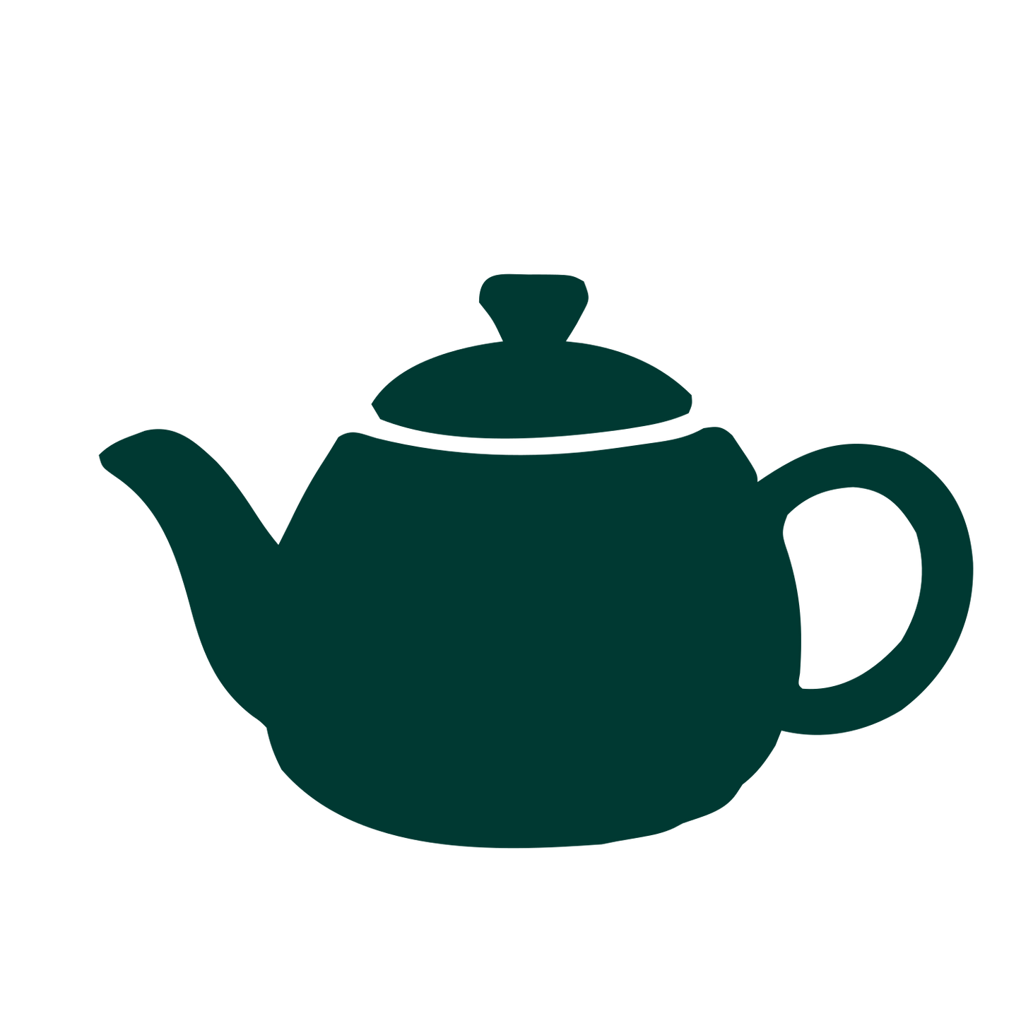 Teapot Silhouette Logo #003932