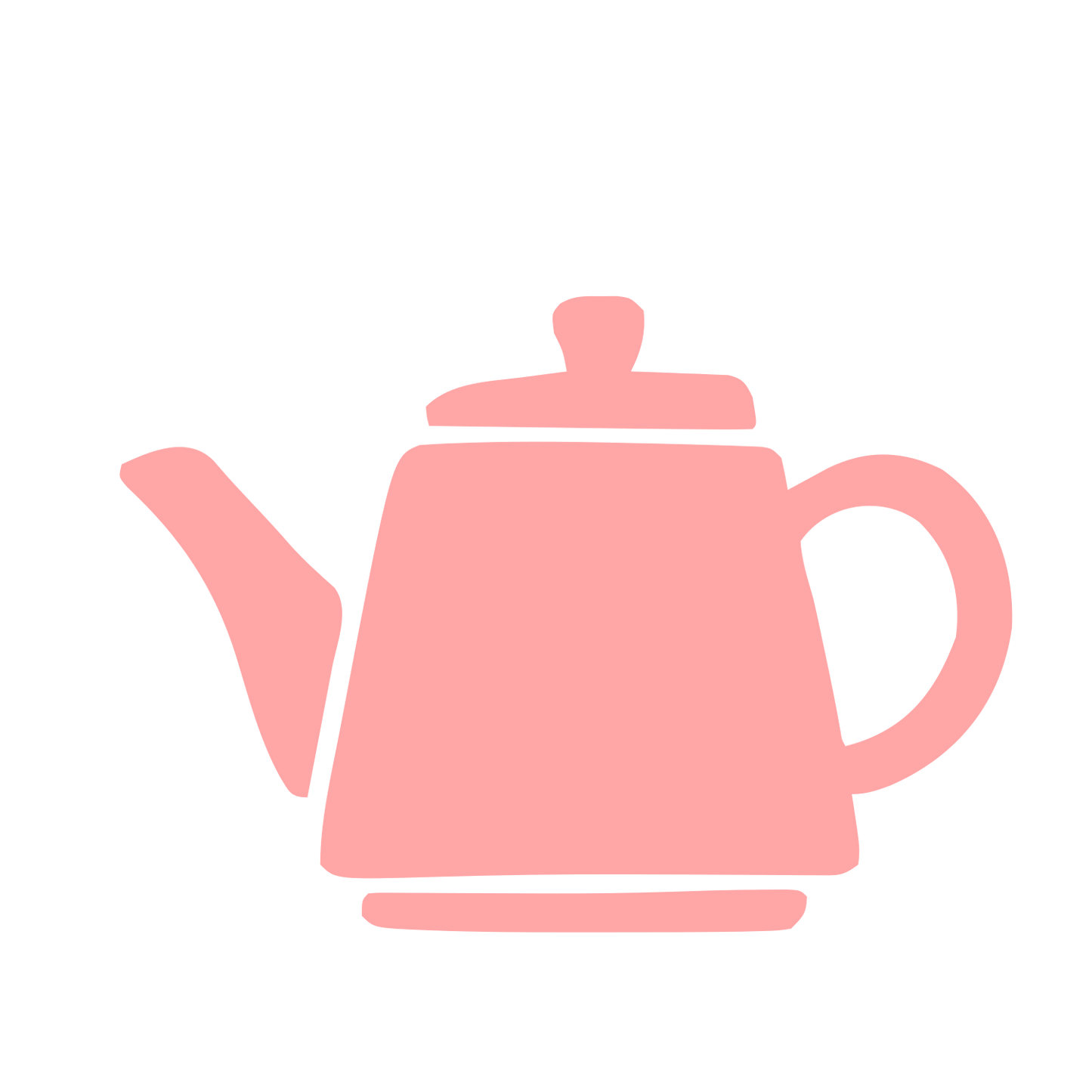 Hand-Drawn Teapot Logo #ffa6a6