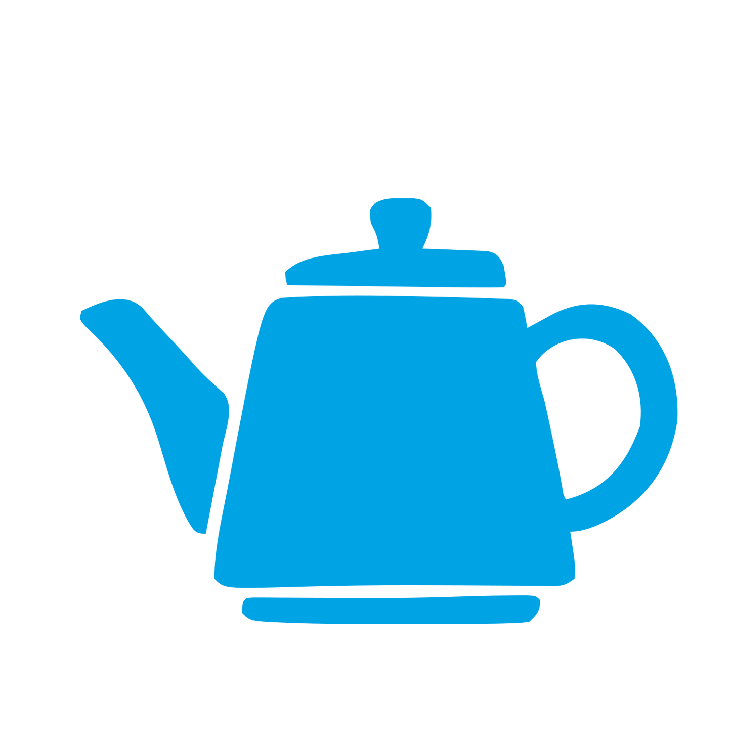 Hand-Drawn Teapot Logo #00a3e4