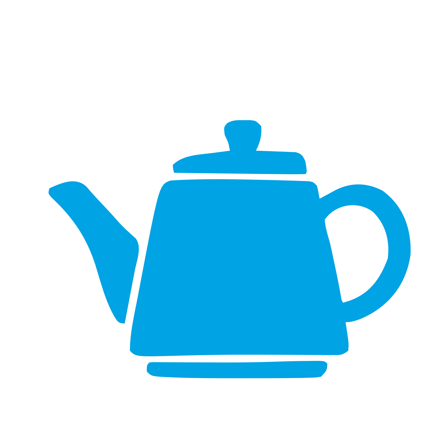 Hand-Drawn Teapot Logo #00a3e4