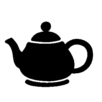 Classic Teapot Silhouette Logo