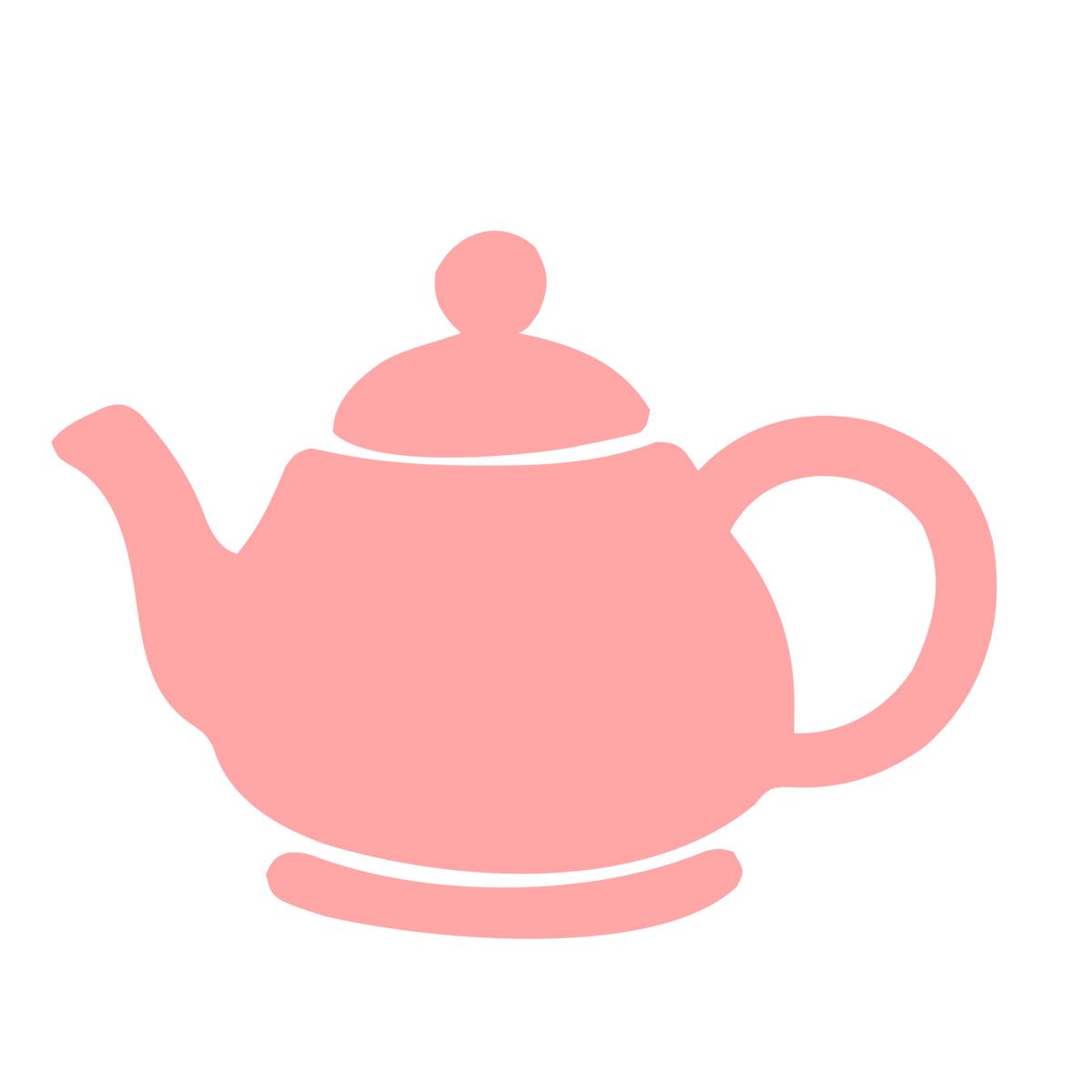 Classic Teapot Silhouette Logo #ffa6a6