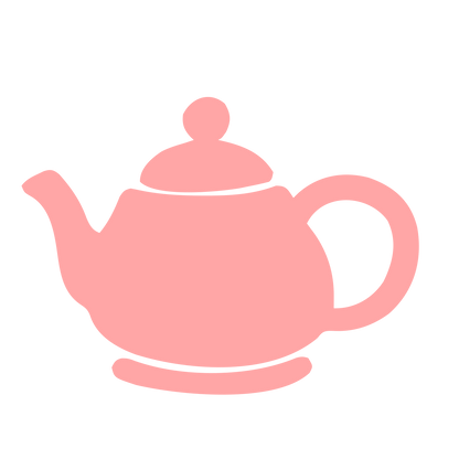 Classic Teapot Silhouette Logo #ffa6a6