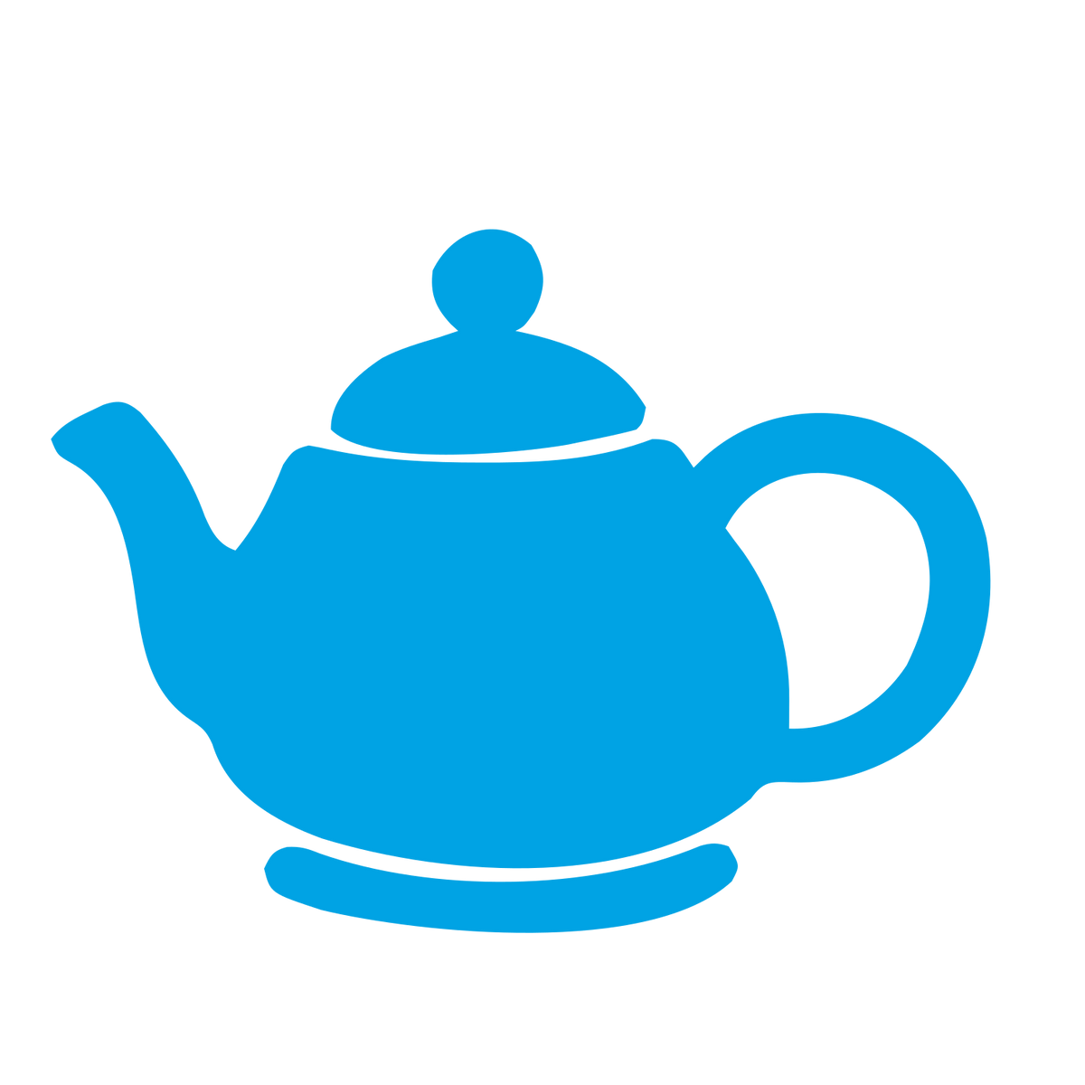 Classic Teapot Silhouette Logo #00a3e4