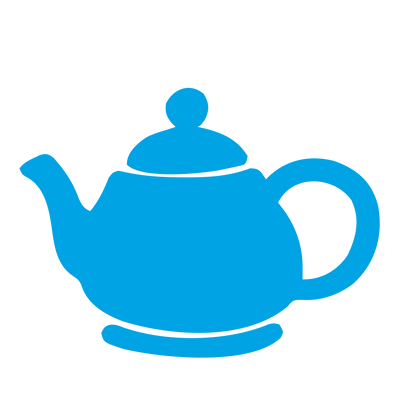 Classic Teapot Silhouette Logo #00a3e4