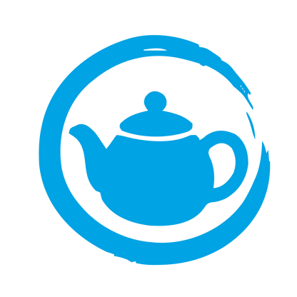 Hand-Drawn Teapot Circle Logo #00a3e4