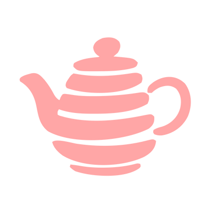 Striped Teapot Logo #ffa6a6
