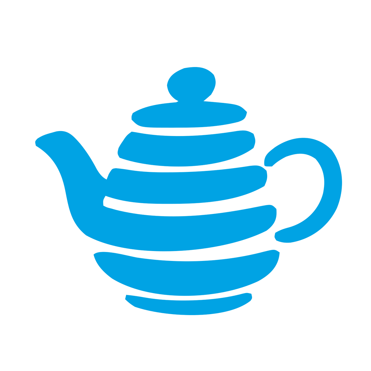 Striped Teapot Logo #00a3e4
