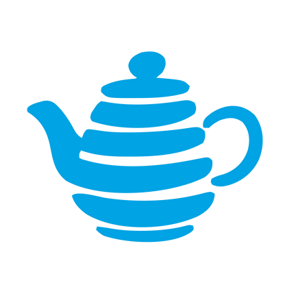 Striped Teapot Logo #00a3e4