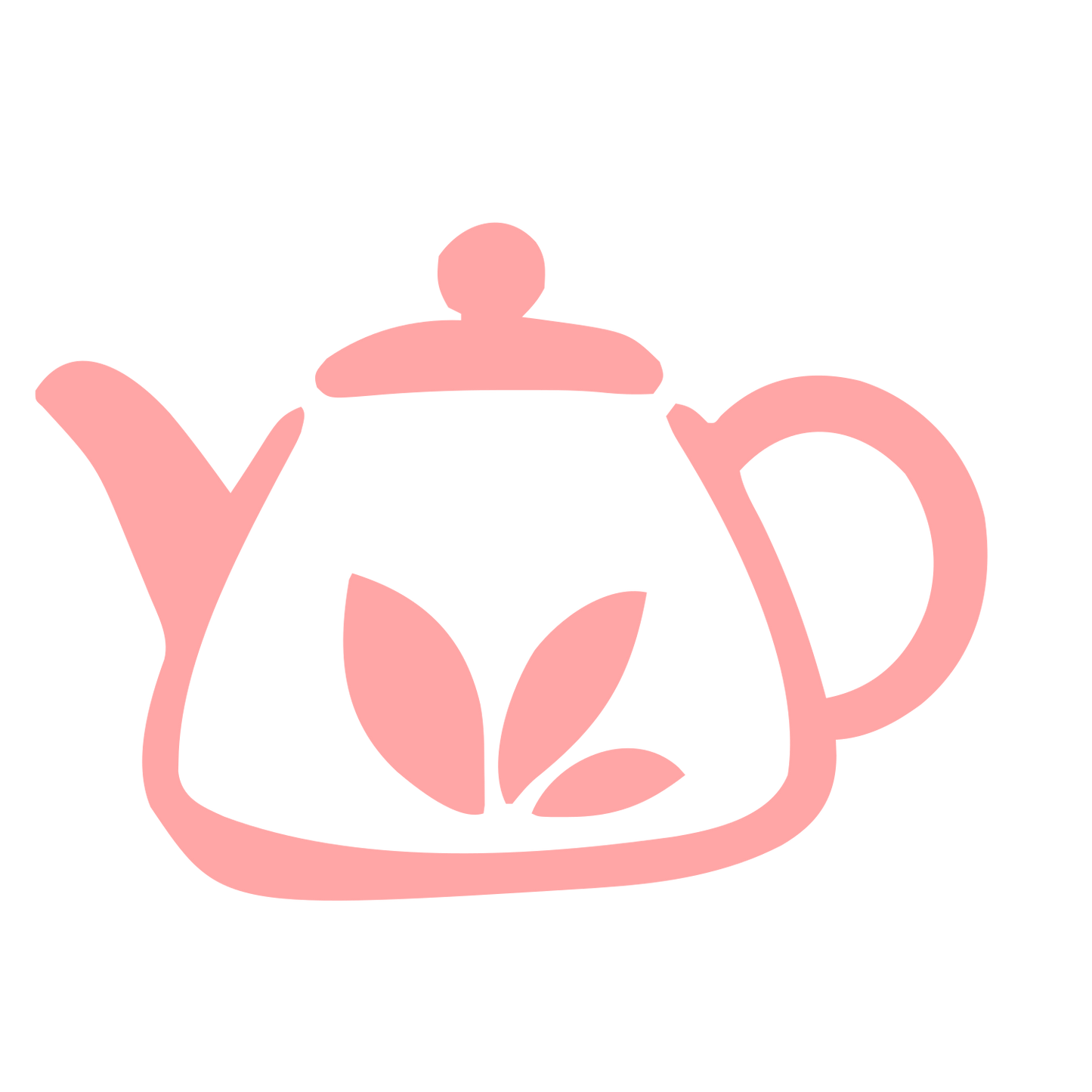 Tea Leaf Teapot Logo #ffa6a6