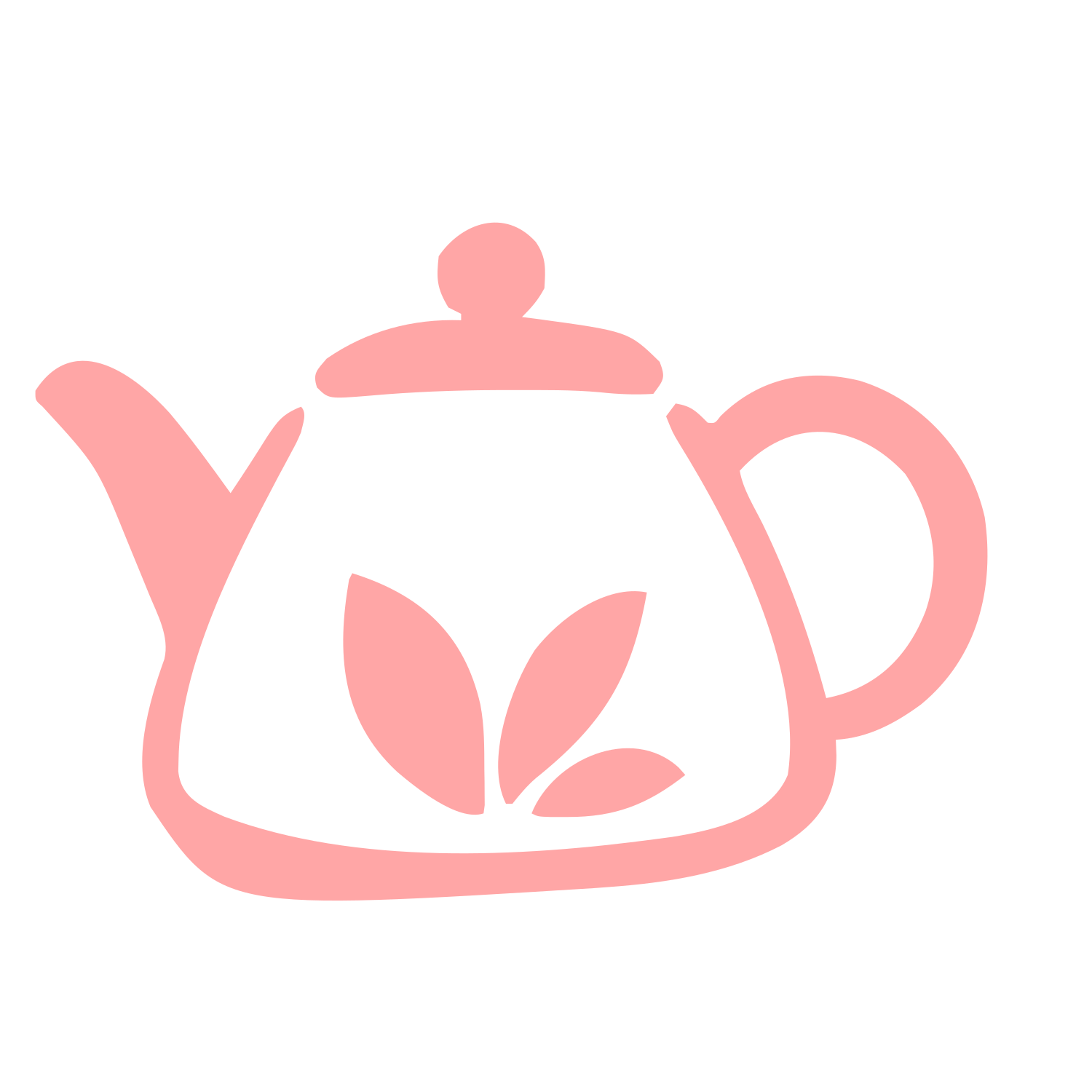 Tea Leaf Teapot Logo #ffa6a6