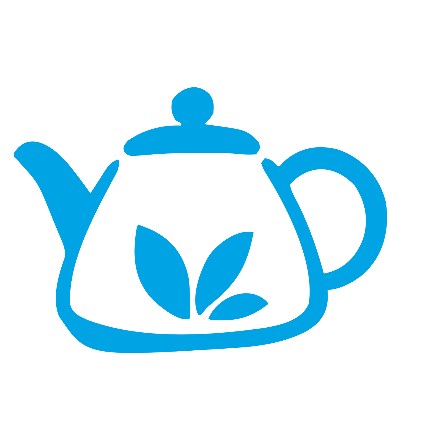 Tea Leaf Teapot Logo #00a3e4