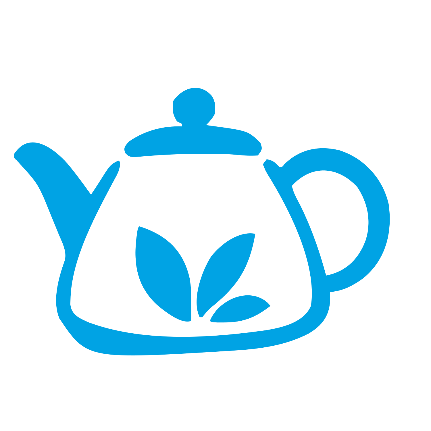 Tea Leaf Teapot Logo #00a3e4