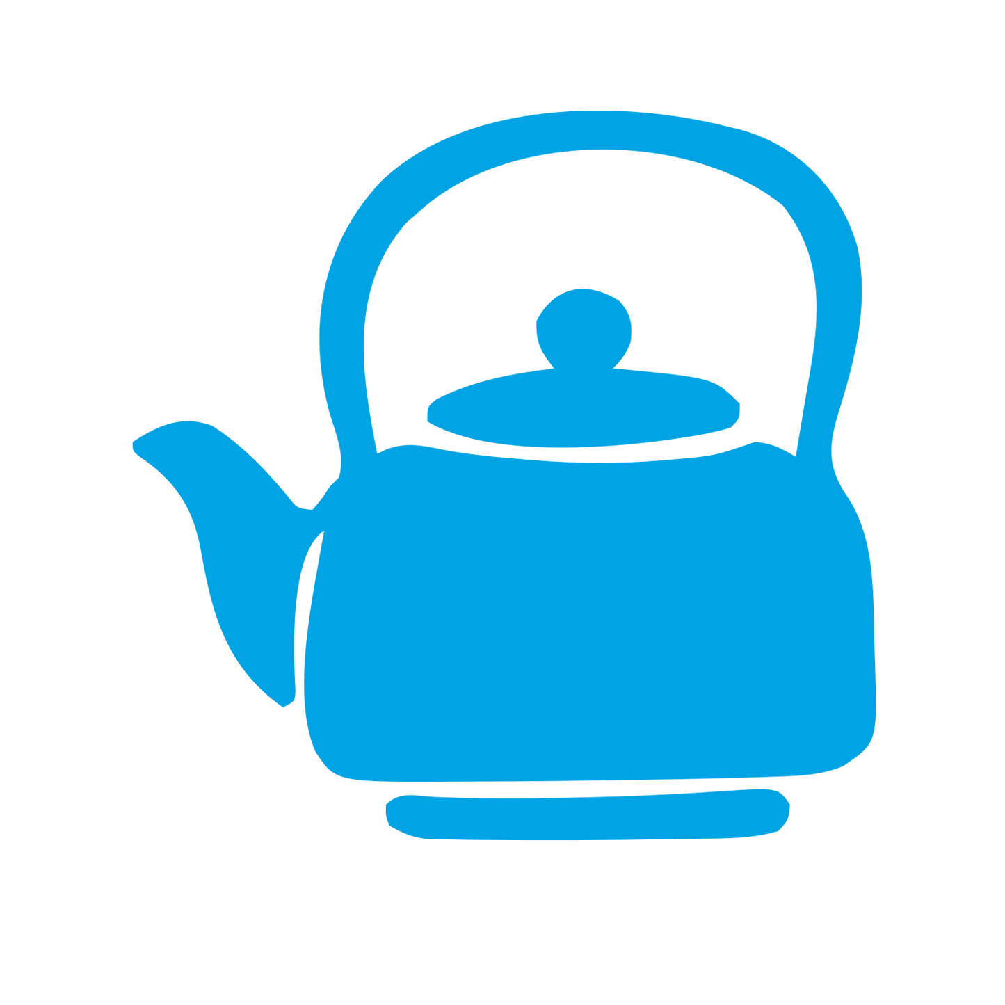 Kettle Teapot Silhouette Logo #00a3e4