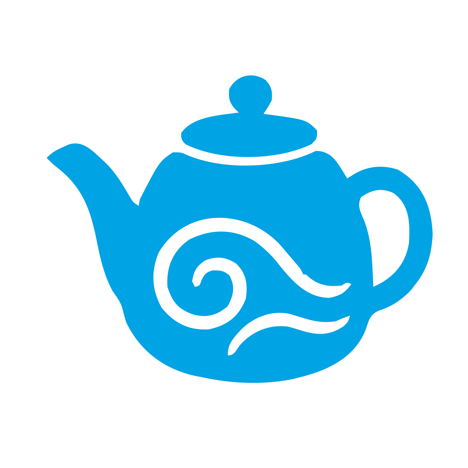 Swirl Teapot Logo #00a3e4