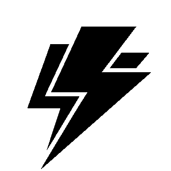 Layered Lightning Bolt Logo