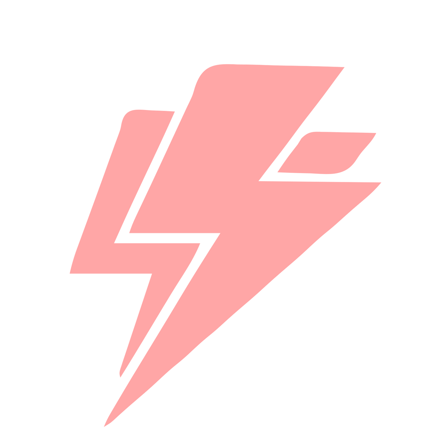 Layered Lightning Bolt Logo #ffa6a6