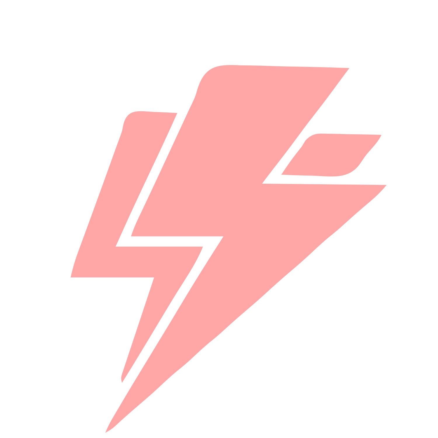 Layered Lightning Bolt Logo #ffa6a6
