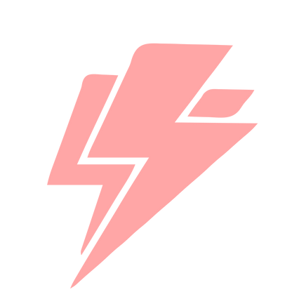 Layered Lightning Bolt Logo #ffa6a6