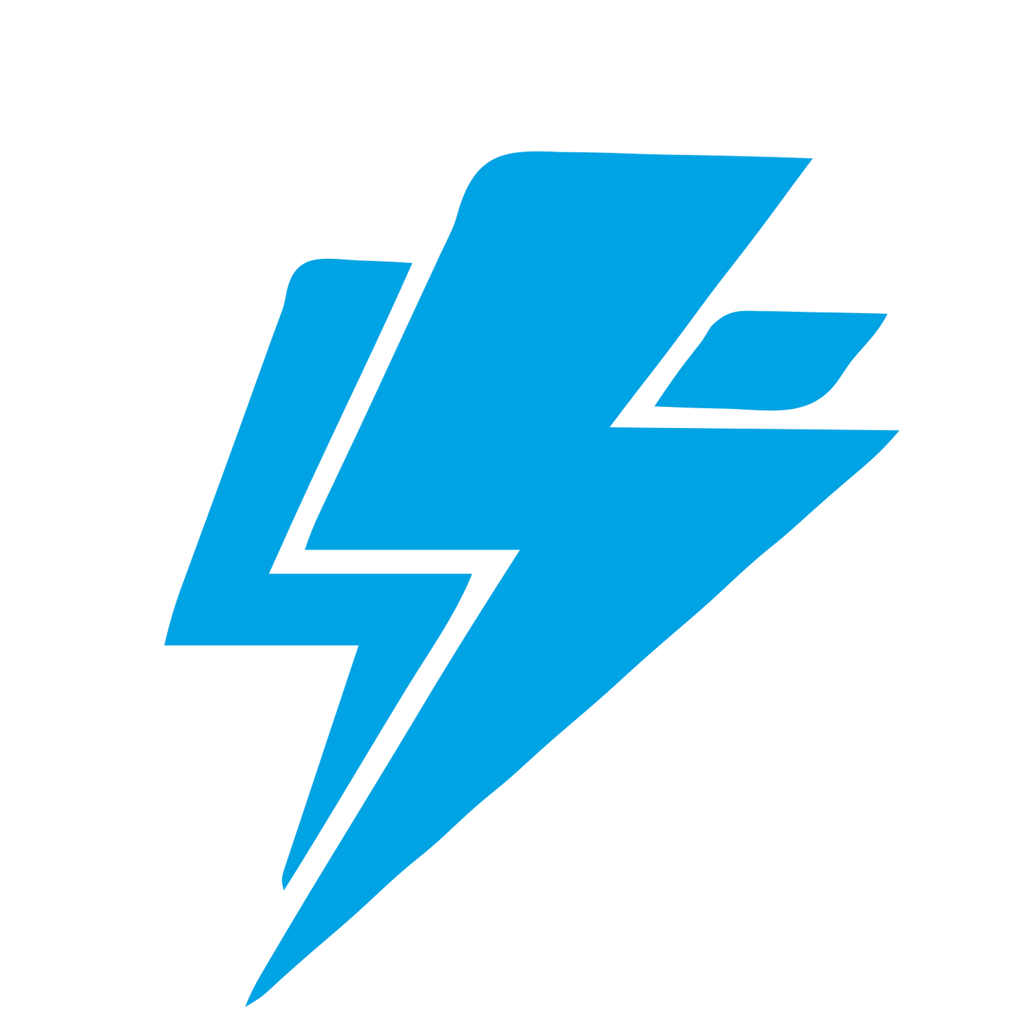Layered Lightning Bolt Logo #00a3e4