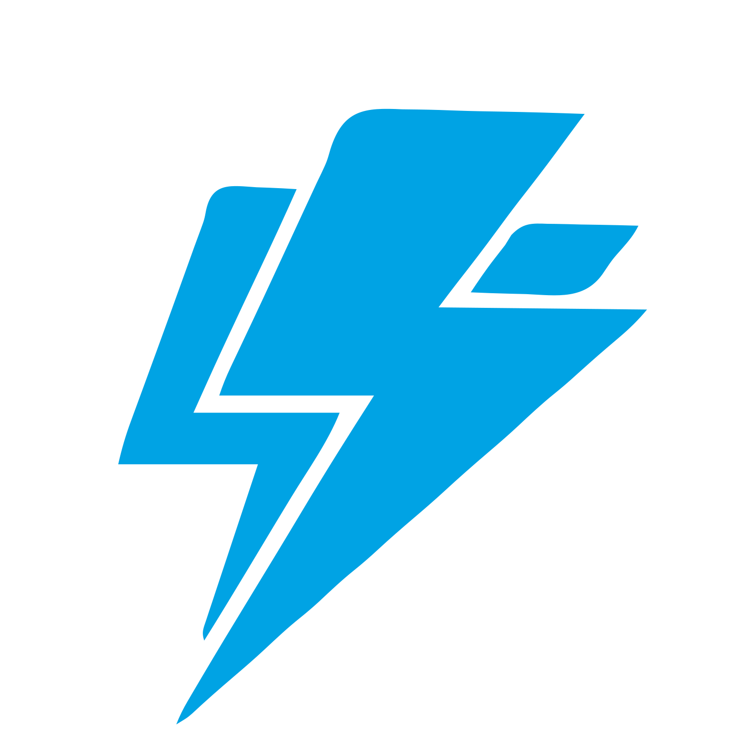 Layered Lightning Bolt Logo #00a3e4