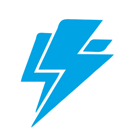 Layered Lightning Bolt Logo #00a3e4