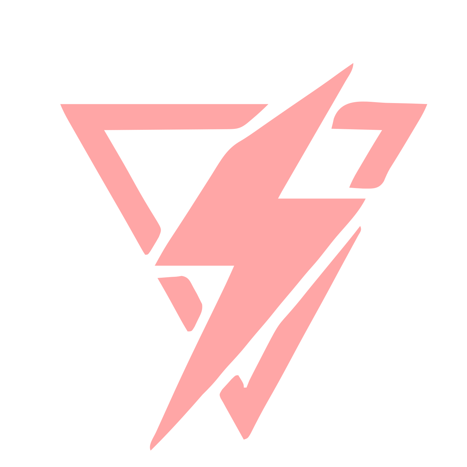 Lightning Bolt Triangle Logo #ffa6a6