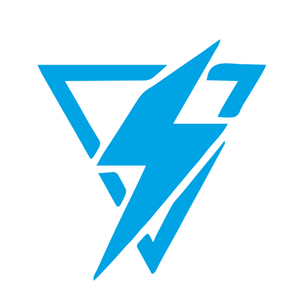 Lightning Bolt Triangle Logo #00a3e4