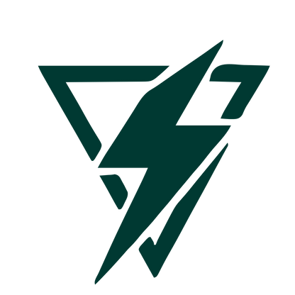 Lightning Bolt Triangle Logo #003932