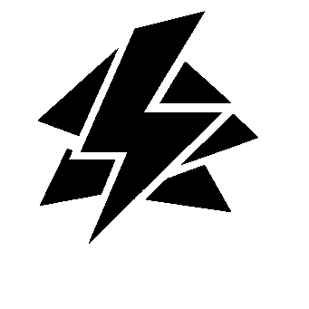 Layered Lightning Bolt Logo