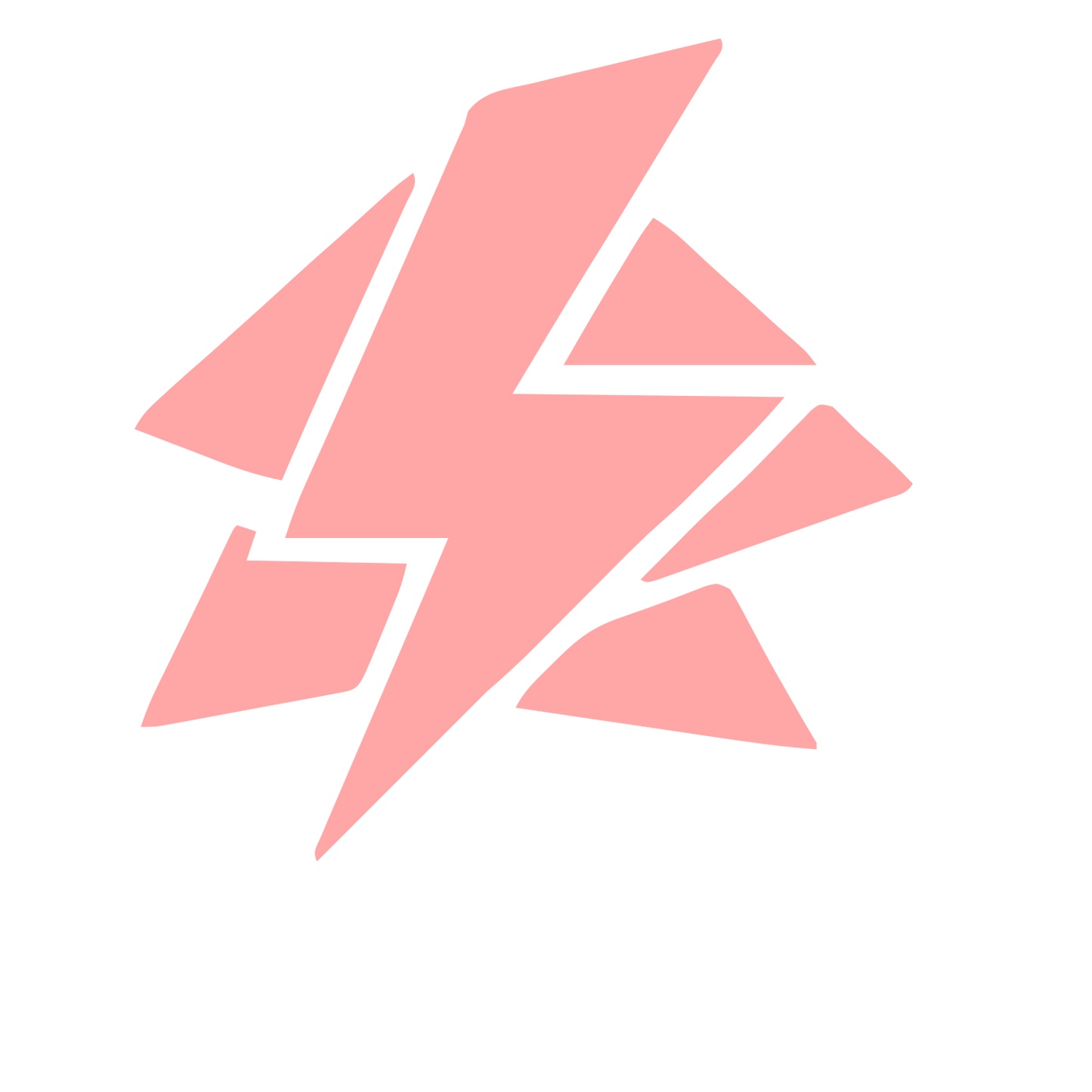 Layered Lightning Bolt Logo #ffa6a6