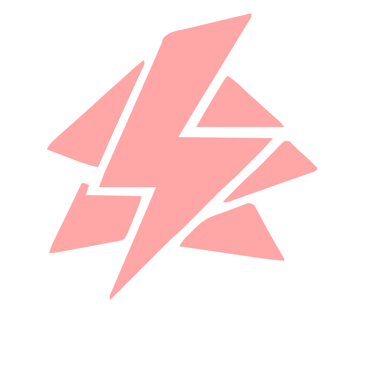 Layered Lightning Bolt Logo #ffa6a6