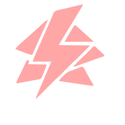 Layered Lightning Bolt Logo #ffa6a6