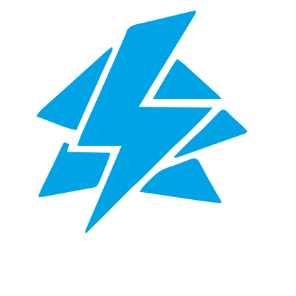 Layered Lightning Bolt Logo #00a3e4