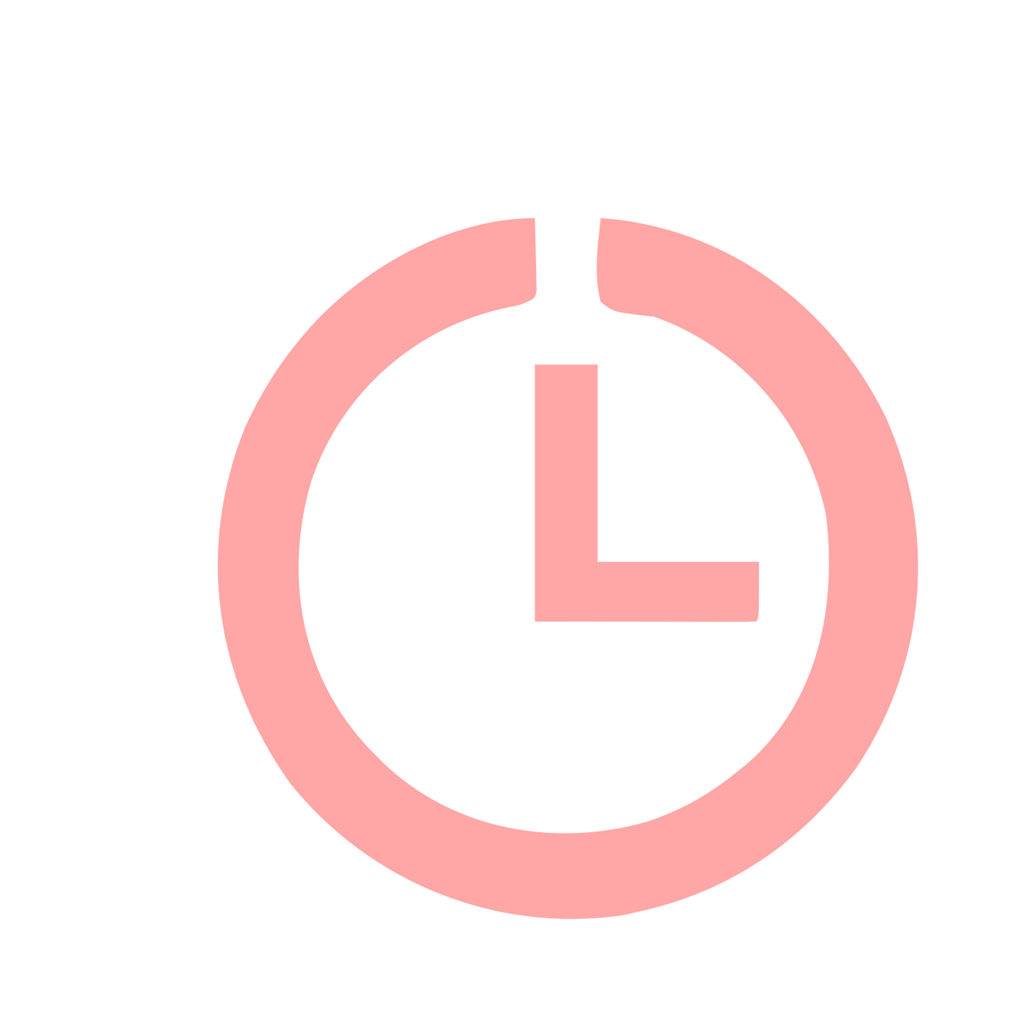 Minimalist Clock Face Logo #ffa6a6