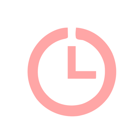 Minimalist Clock Face Logo #ffa6a6