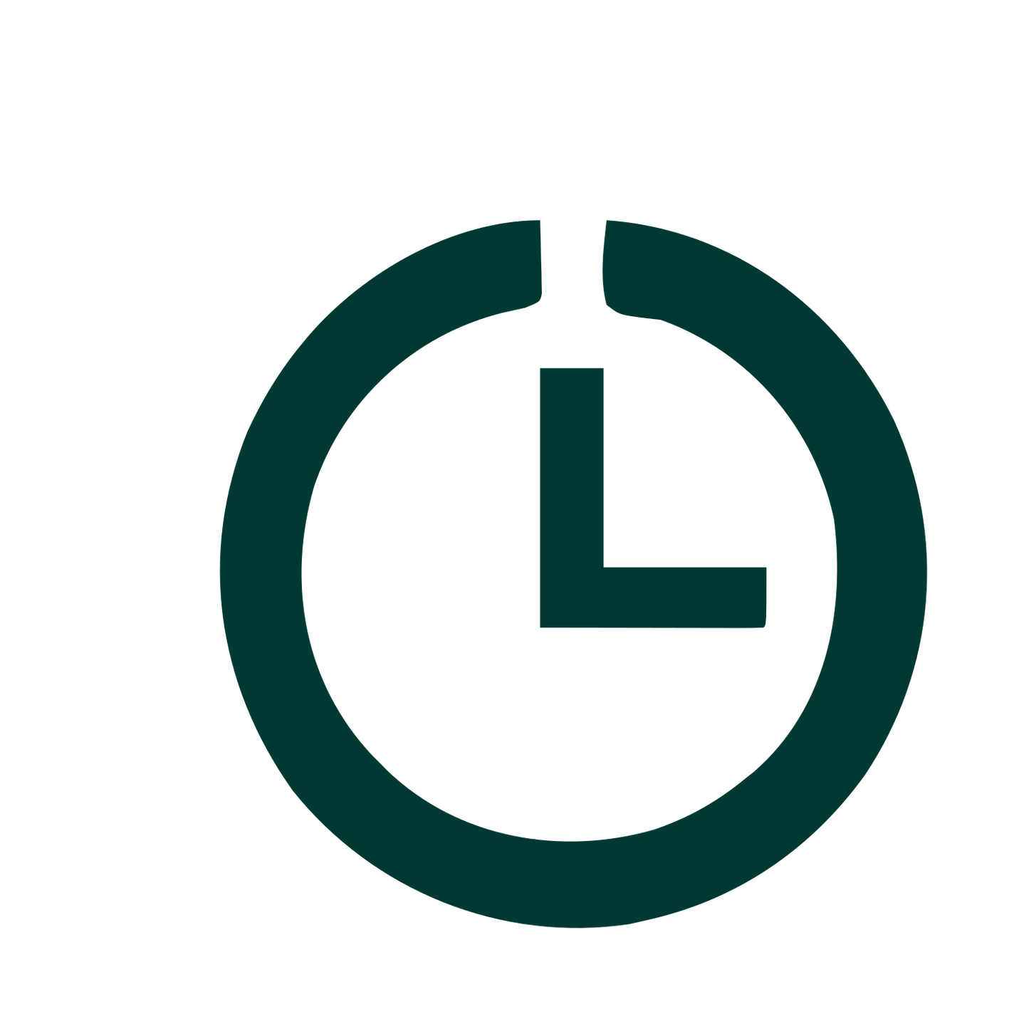 Minimalist Clock Face Logo #003932