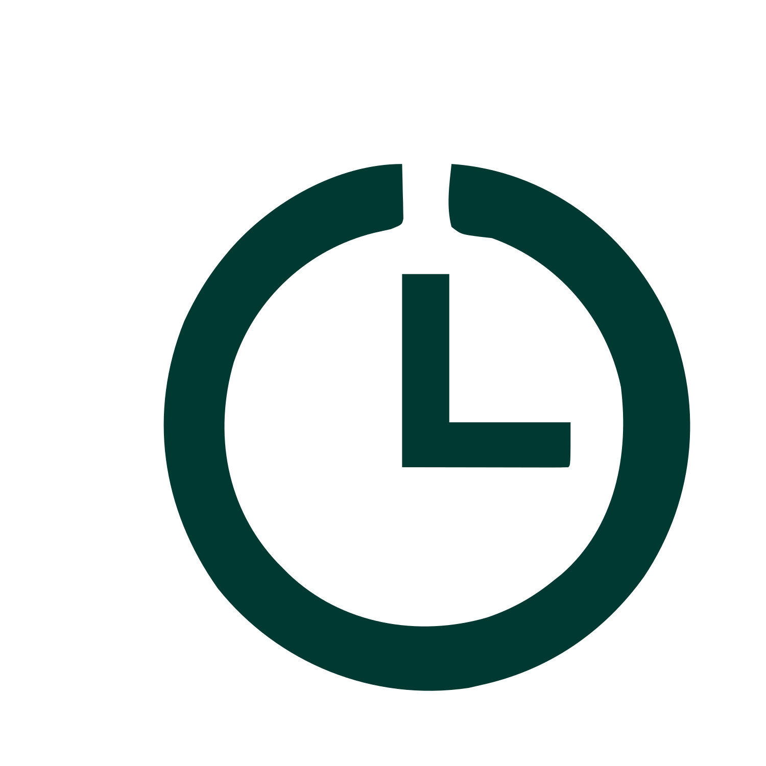 Minimalist Clock Face Logo #003932