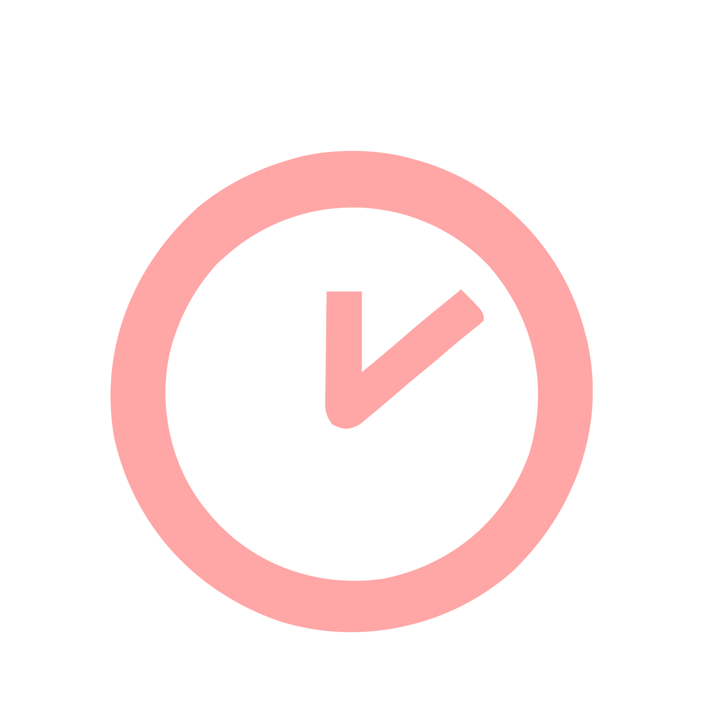 Clock Face Minimal Logo #ffa6a6