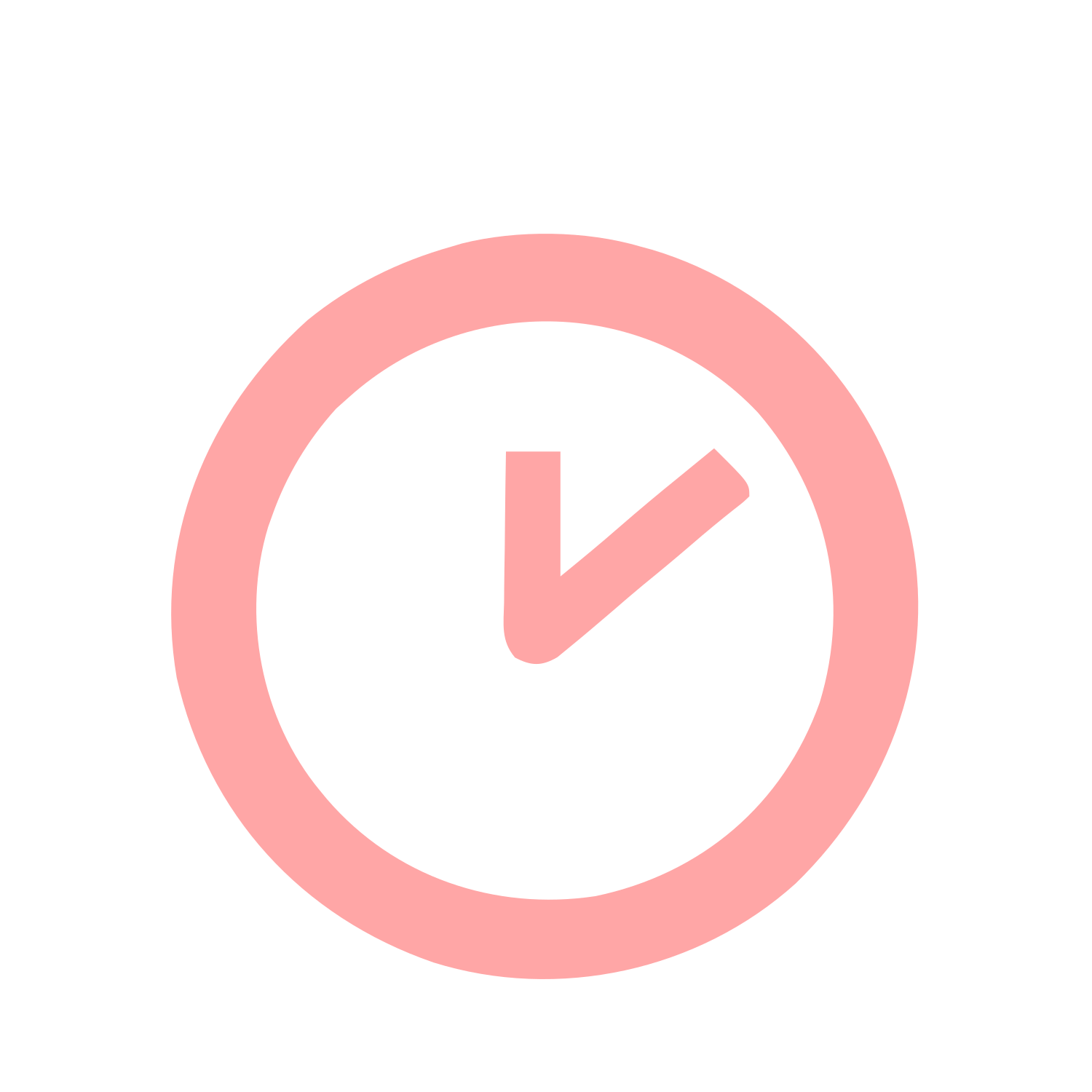 Clock Face Minimal Logo #ffa6a6